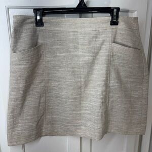 LOFT Beige Mini Skirt